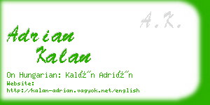 adrian kalan business card